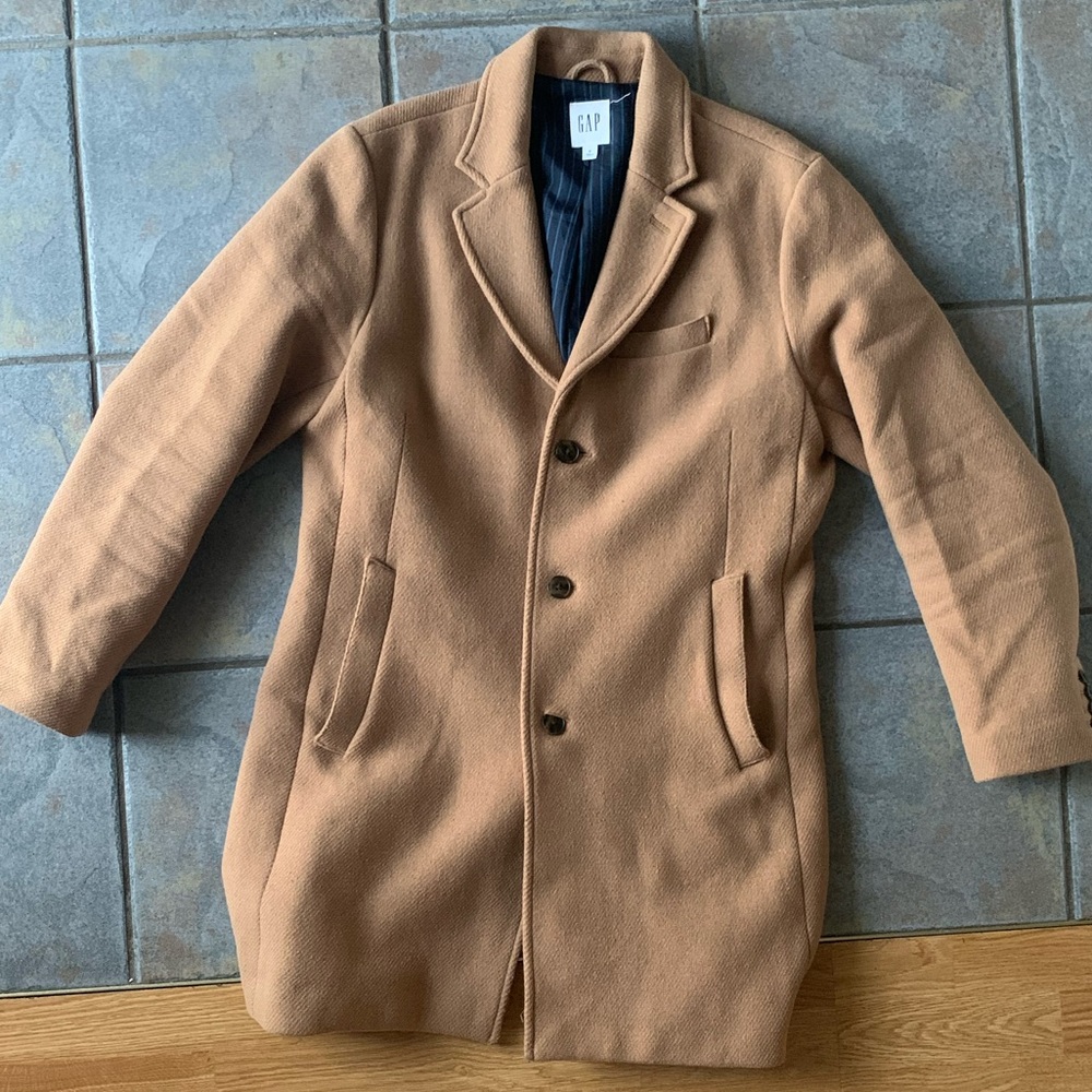 GAP Camel Wool Blend Overcoat